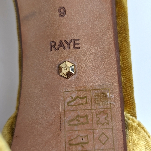 Revolve RAYE Heels Gold Velvet Blake Heels Size 9 - Picture 13 of 16